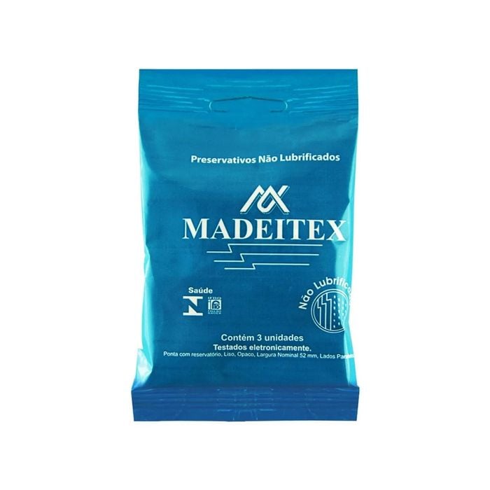 Preservativo Não Lubrificado Madeitex (3 unidades)