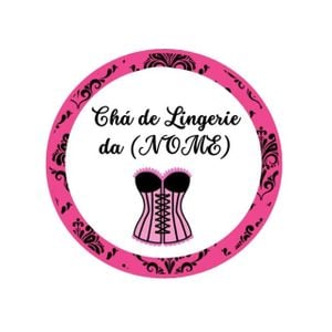 48 Adesivos Chá de Lingerie Personalizados com Nome 5x5cm