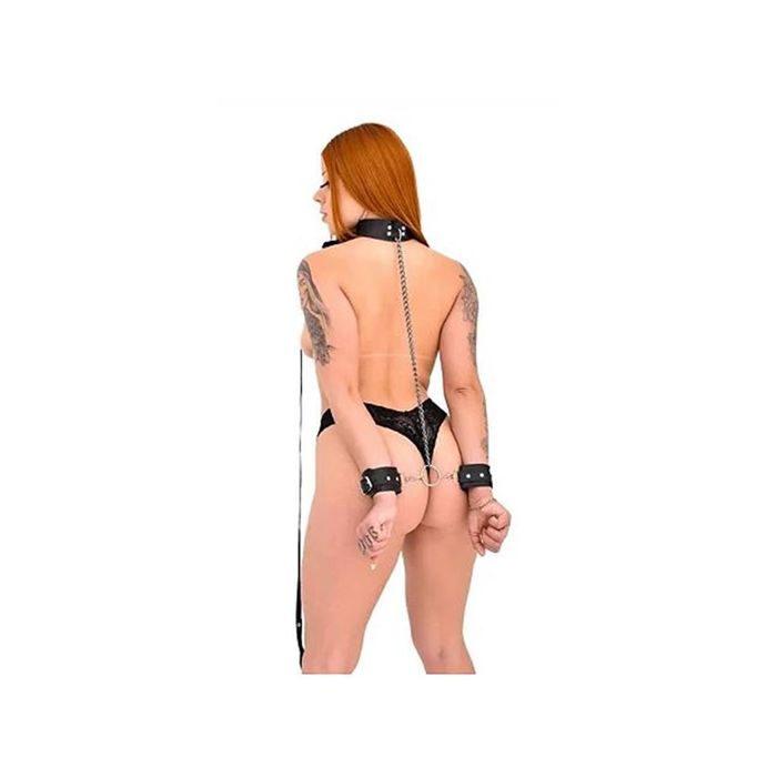 Harness Coleira com Algema e Corrente