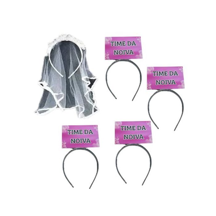 4 Tiaras Time da Noiva + 1 Tiara Véu de Noiva