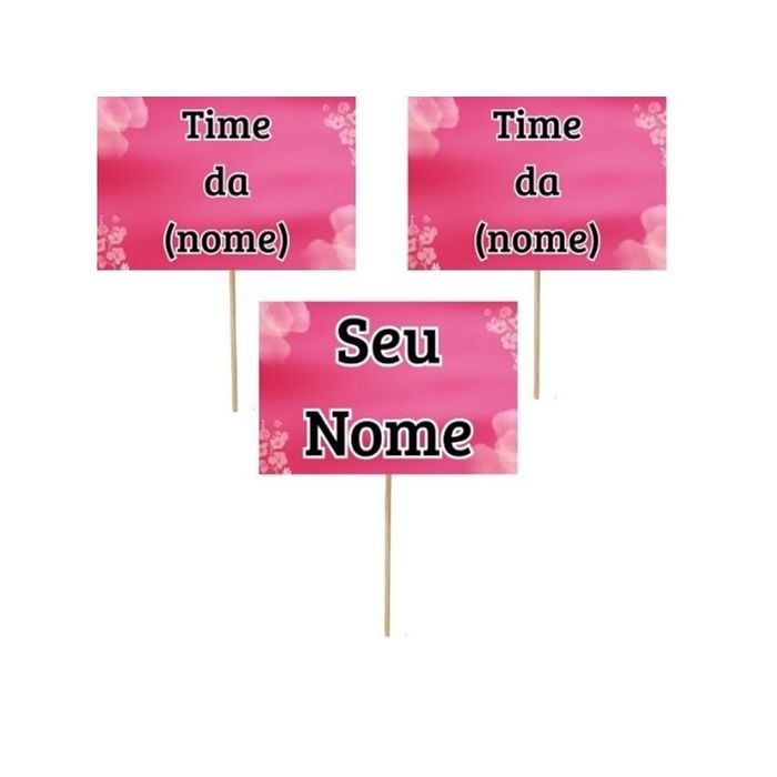 8 Placas Noiva com nome, Time da Noiva para Despedida de Solteira 10x15cm