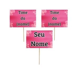 8 Placas Noiva com nome, Time da Noiva para Despedida de Solteira 10x15cm