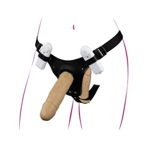 Kit Cinta com 2 Próteses de 17 e 14 cm DP (ambas com vibrador)