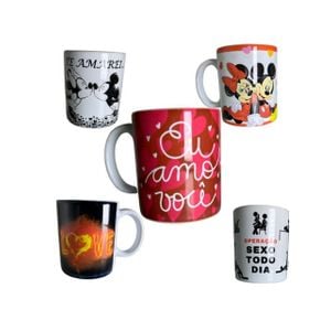 Caneca Romântica de Porcelana 325ml