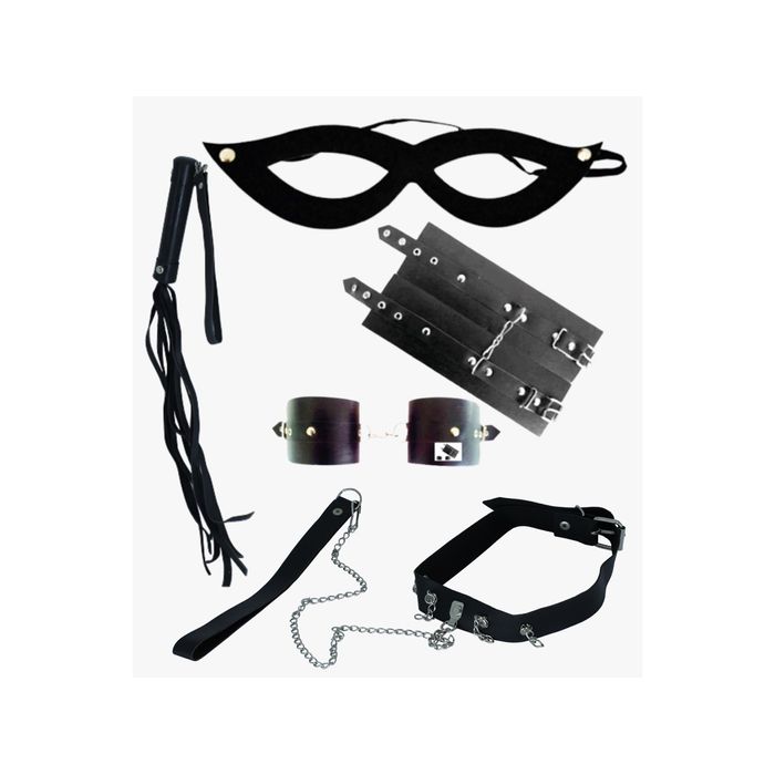Kit Safadinha (algema, coleira, máscara e chicote)