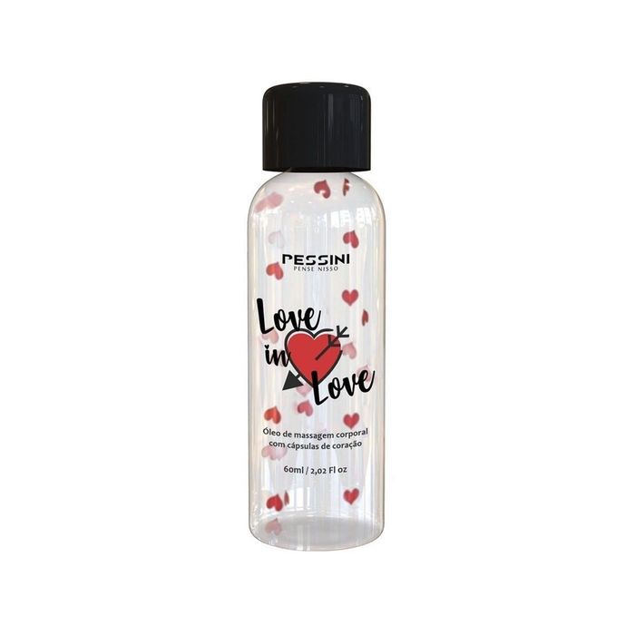 Love In Love Óleo para Massagem com Cápsulas de Coração 60ml