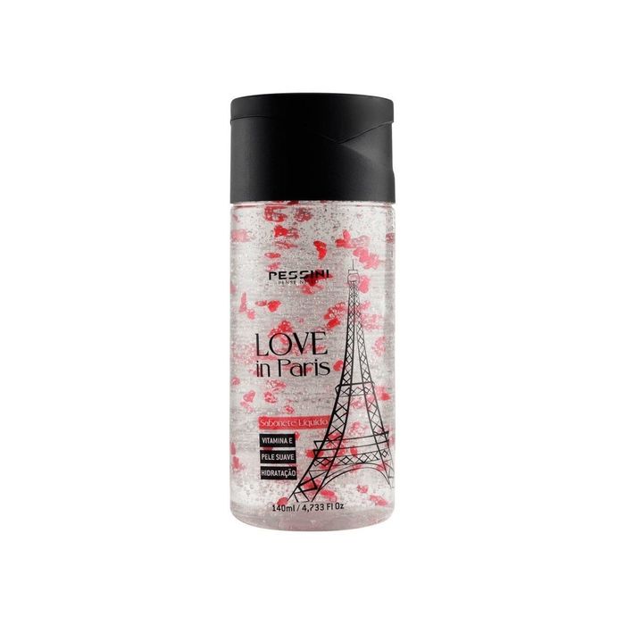 Sabonete Líquido Esfoliante Love in Paris (com Vitamina E e Corações) 140ml