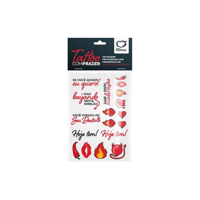 Tattoo com Prazer - Tatuagens Provisórias com Fragrância de Baunilha Afrodisíaca