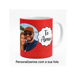 Caneca Com Foto, Te Amo de Porcelana 325ml