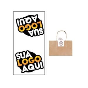 54 Lacre Personalizado com Sua Logo Adesivo Fecha Sacola 3x6cm