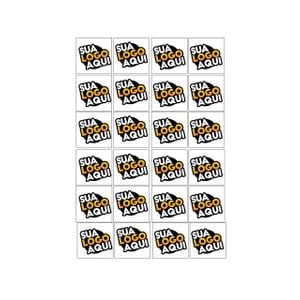 48 Adesivos Personalizados com Sua Logo 5x5cm