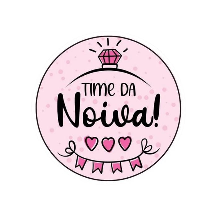 24 Adesivos Time da Noiva (Despedida de solteira e Chá de lingerie) 5x5cm