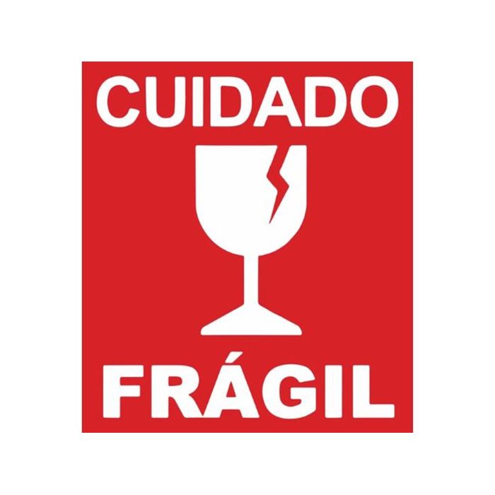 20 Adesivos Cuidado Frágil 5x5cm