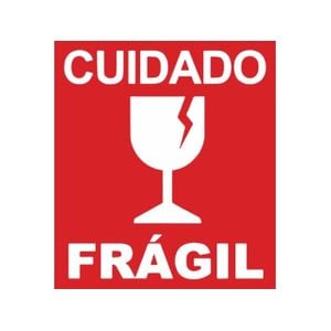 20 Adesivos Cuidado Frágil 5x5cm