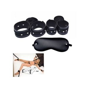 Kit Bondage com 4 Amarras e Venda em Couro