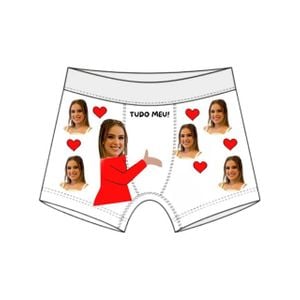 Cueca Boxer Personalizada Tudo Meu