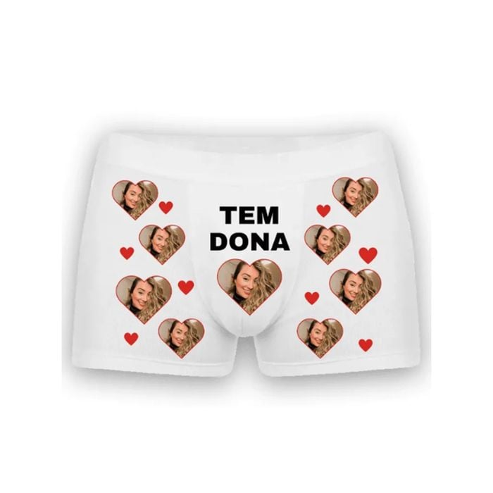 Cueca Boxer Personalizada Tem Dona .