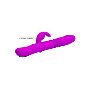 Vibrador Rotativo Recarregável vai e vem (12 modos de vibração e 4 modos de rotação)