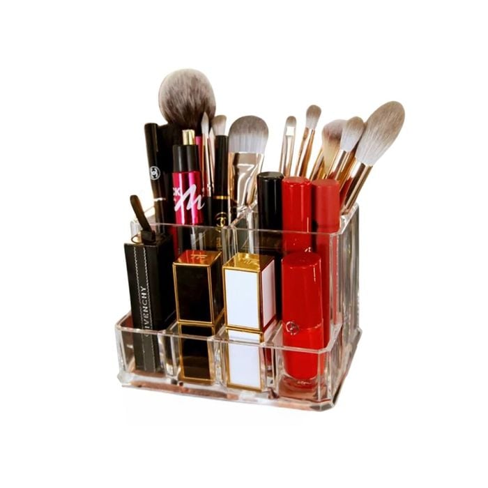 Organizador de Maquiagem e Cosméticos em Acrílico com 7 Divisões Multifuncional