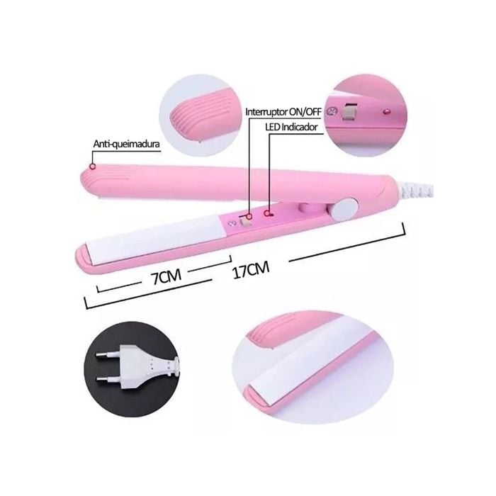 Mini Chapinha de Cabelo Prancha Bivolt