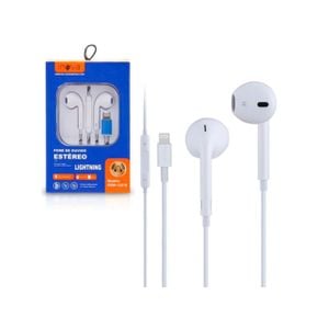 Fone de Ouvido com Fio e Microfone Iphone Conexão Lightning Inova