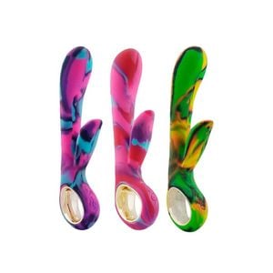 Vibrador de Ponto G e Cliróris Recarregável - Colorido - Lealso (10 vibrações)