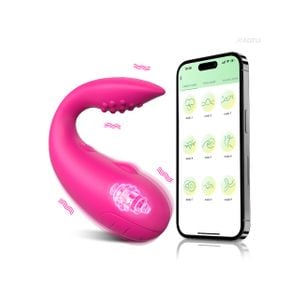 Vibrador de Casal à longa distancia com aplicativo e 10 modos de vibração