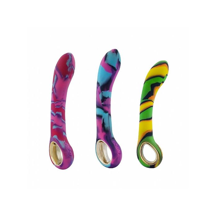 Vibrador de Ponto G  Recarregável Colorido - Lealso 18,8x4,5cm (10 vibrações)