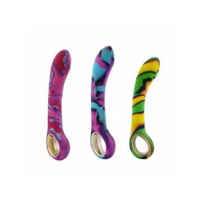 Vibrador de Ponto G  Recarregável Colorido - Lealso 18,8x4,5cm (10 vibrações)