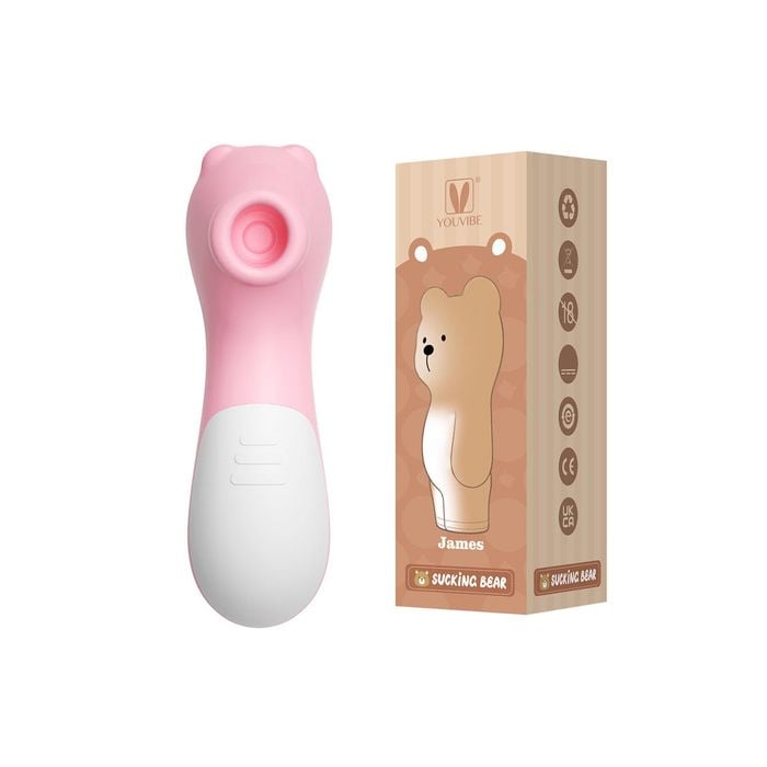 Estimulador de Clitóris Liso em formato de Urso com 10 Modos de Pulsação (sucção)