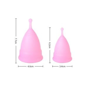 kit com 2 Coletores Menstrual de Silicone