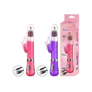 Jack Rabbit Vibrador Rotativo de Borboleta com Vai e vem - Recarregável
