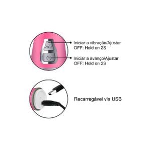 Jack Rabbit Vibrador Rotativo de Borboleta com Vai e vem - Recarregável