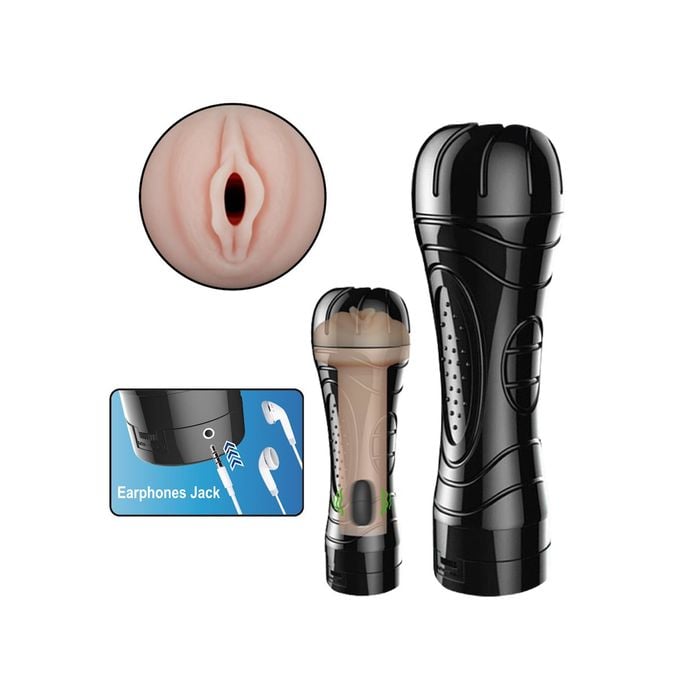 Masturbador Lanterna em Formato de Vagina com Vibração Multivelocidade e com Voz