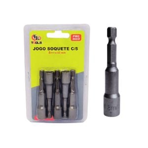 Jogo com 5 Soquete 8mmX 65mm