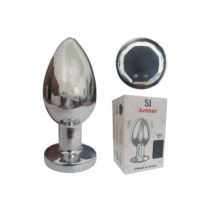 Plug Anal com Vibrador e Controle Remoto - Tamanho M