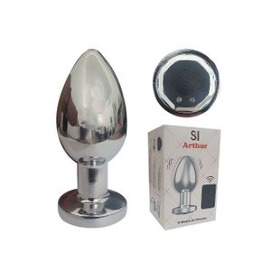 Plug Anal com Vibrador e Controle Remoto - Tamanho M