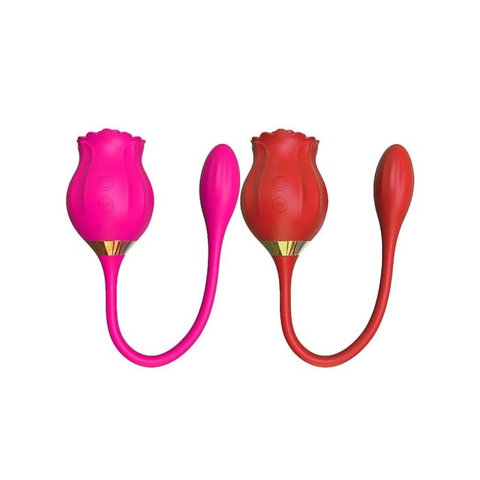 Vibrador Rosa Flor com Pulsação (sucção) de clitóris e Ponto G - Snak