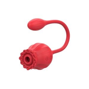 Vibrador Rosa Flor com Pulsação (sucção) de clitóris e Ponto G - Snak
