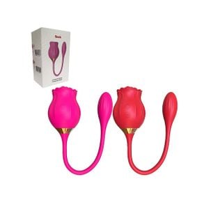Vibrador Rosa Flor com Pulsação (sucção) de clitóris e Ponto G - Snak