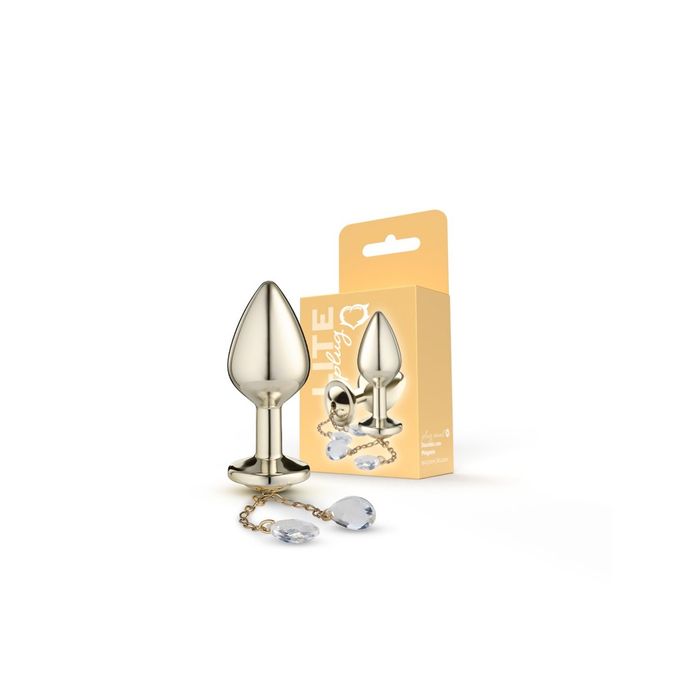 Lite Plug Dourado M com Pingente