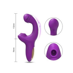 Vibrador Super Potente com Sucção (10 modos de vibraçao e 10 de sucção)