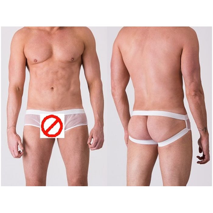 Cueca Jockstrap Tule Branca