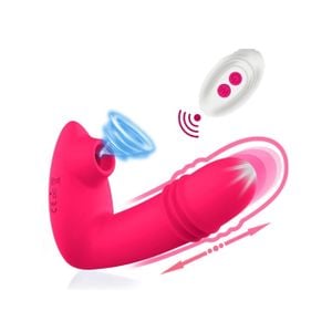 Vibrador Vai e Vem com Sucção com Controle Remoto