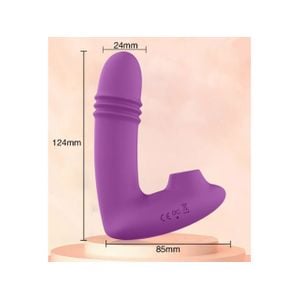Vibrador Vai e Vem com Sucção com Controle Remoto