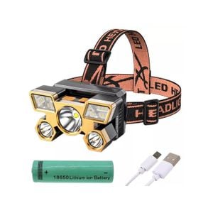 Lanterna de Cabeça 5 Leds Recarregável