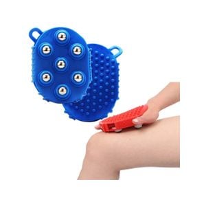 Escova Massageadora Manual com 7 Esferas (2 em 1, Massagem e Banho)