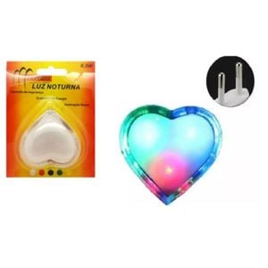 Mini Luminária Abajur De Tomada Led Coração Bivolt5,5cm altura  5,5cm largura  0.3w
