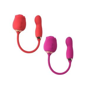 Vibrador de Ponto G e Clitóris com Pulsação - Formato de Rosa - Flowery PRO