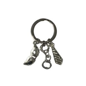 Chaveiro de Metal 50 Tons de Cinza